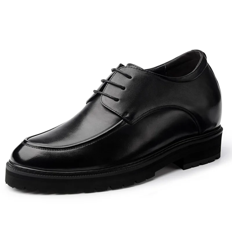 

Extra High Classic Calf Leather Elevator Shoes With Hidden Insole Formal Dress Shoes Increasing Men's Height 11CM for Wedding