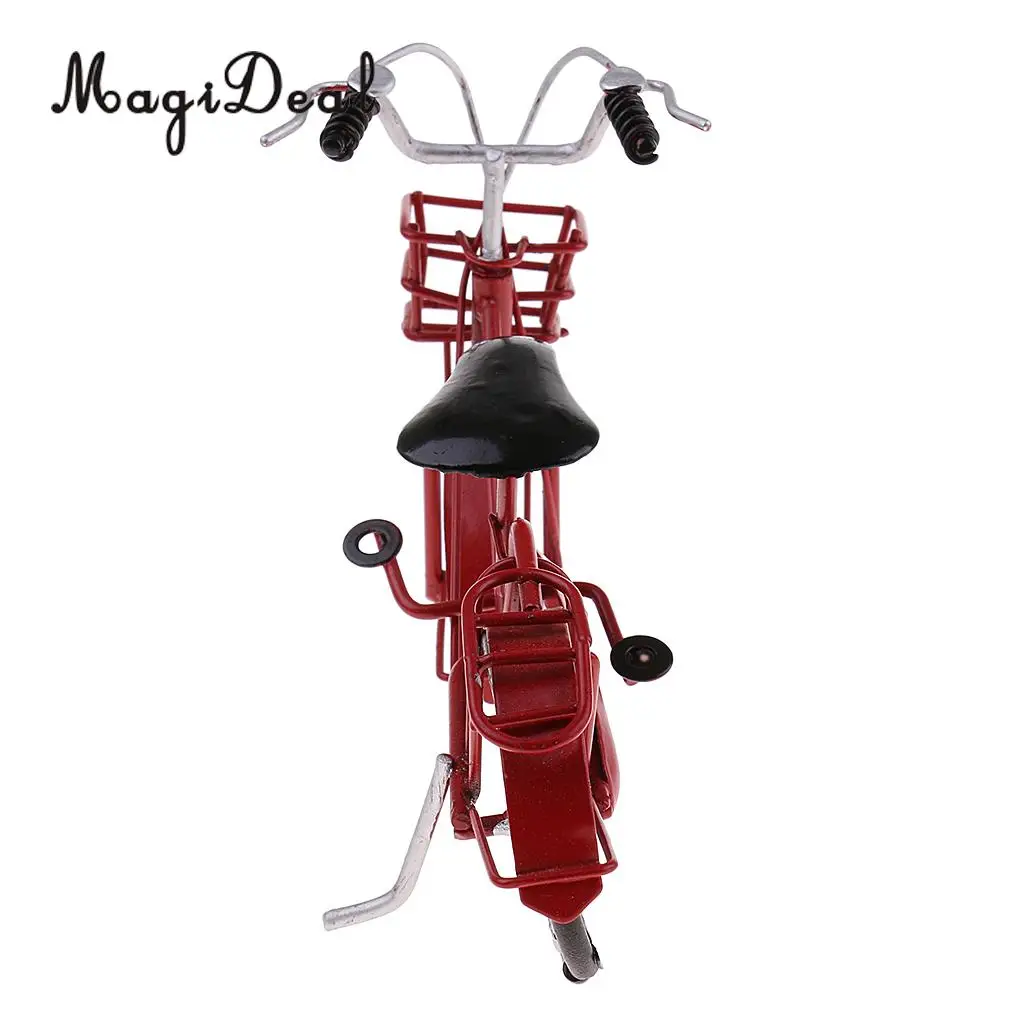 2x Simulation Vinatge Tin Metal Bicycle Bike Model Sculpture Toy for Coffee Bar Decorative