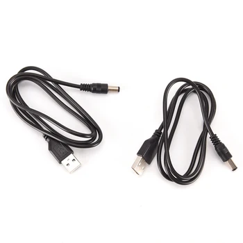 

2PCS/lot 5.5 * 2.1mm Power Cord USB To DC5.5 DC Cable Copper Charging Line USB To DC Line Cables