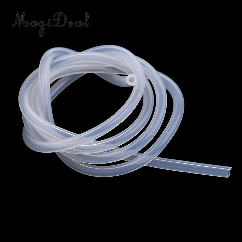 High Quality 1Pc White RC Silicone Fuel Line Oil Tube Fuel Pipe Hose for Gas Engine Nitro Engine Glow RC Model Parts 100mm