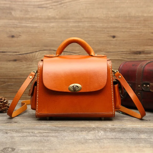 An Style 100 Handmade Genuine Leather Women S Flap Pocket An Style 100 Handmade Genuine Leather Women S Flap Pocket Handbag Satchel Bag Cowhide Las Shoulder
