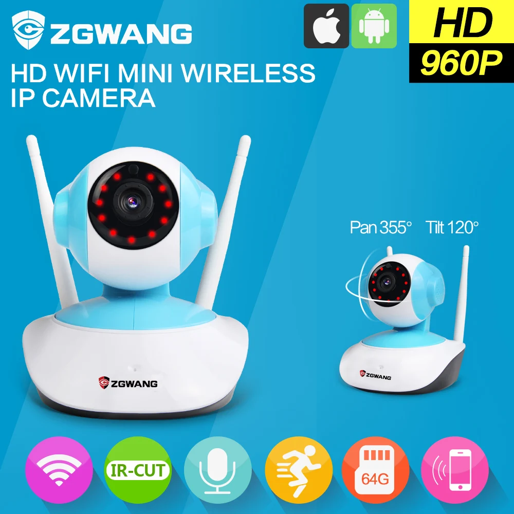  ZGWANG 960P Wireless IP Camera WiFi 1.3MP 960P Network CCTVCamera Night Vision P2P Wi-Fi Camera Home Security IP Camera 