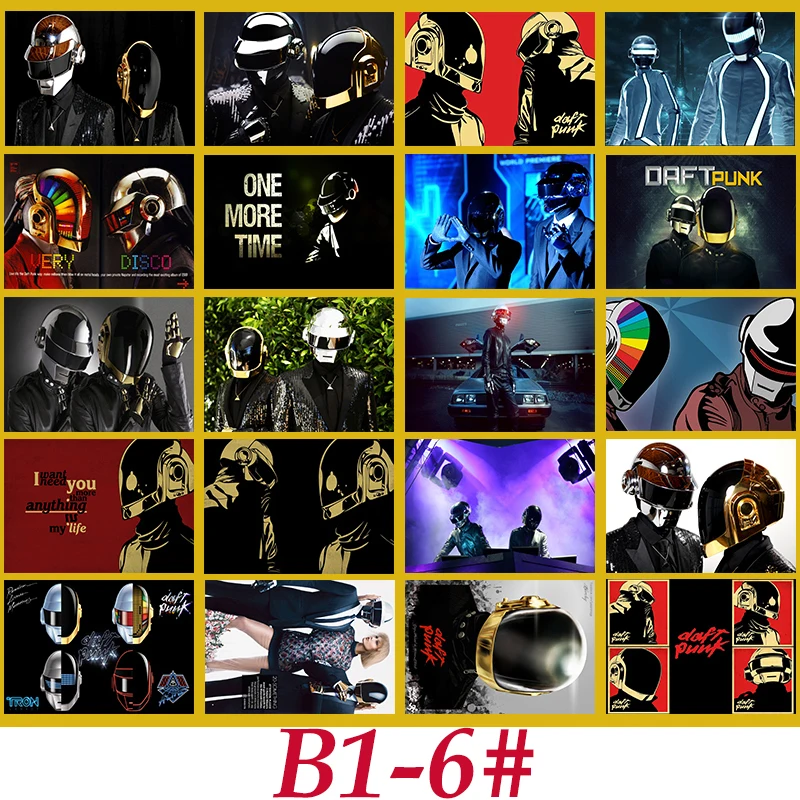 B1 6 # Daft Панк классические серии Стикеры 20/за штуку Бесплатная доставка ПВХ