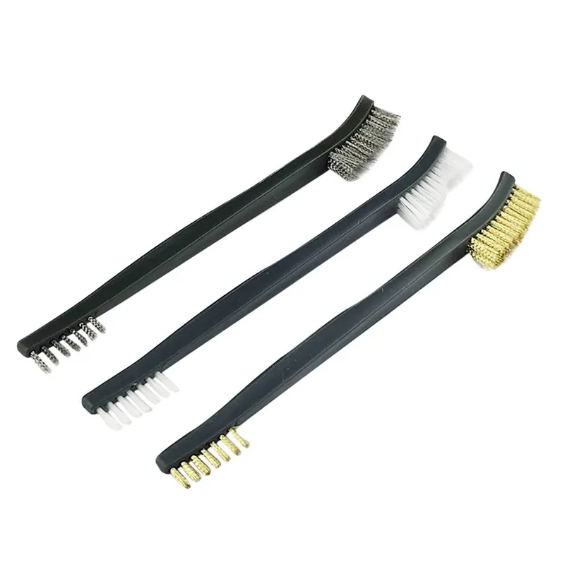 6PCS Steel Wire Plastic polishing grinding Tube Gap Cleaning Brush Brass Brush Double Ended Wire Brush Cleaning Tool (2)