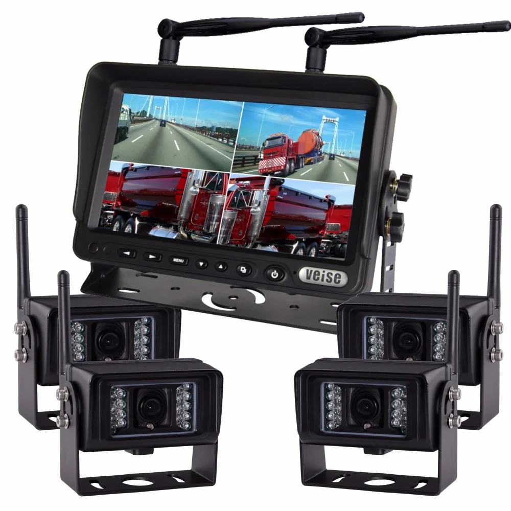 7" Wireless 2.4G Rear View Monitor with Wireless Transmission Backup