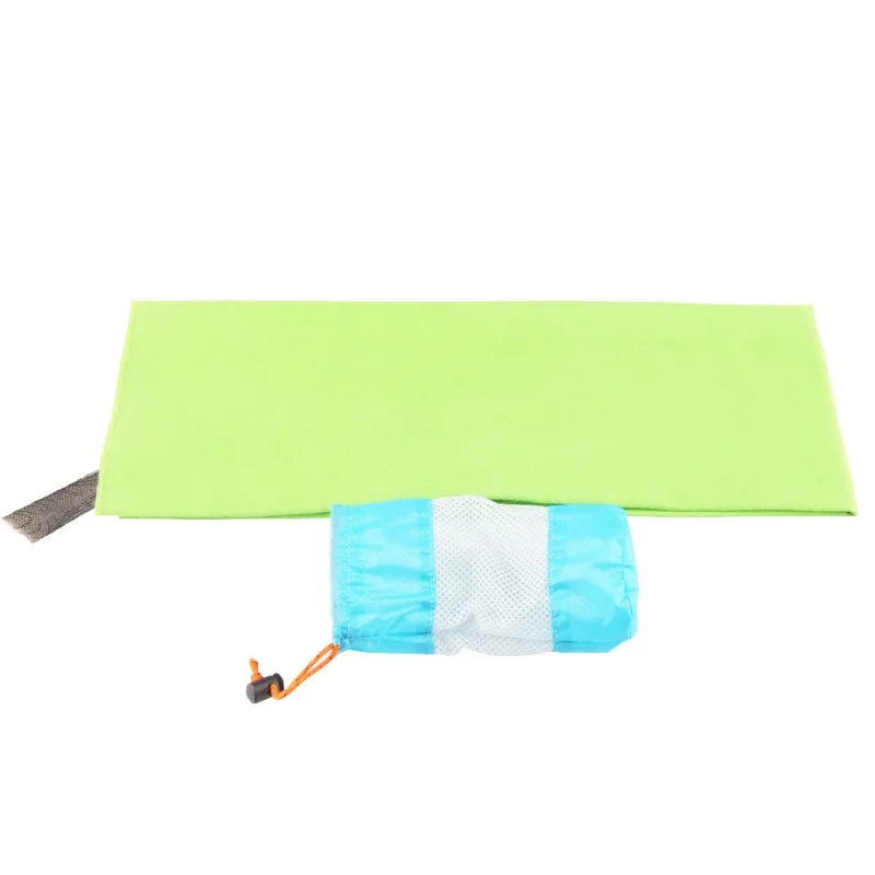 Быстросохнущее полотенце для путешествий, пеших прогулок, водопоглощающее быстросохнущее полотенце для пота, полотенце для спорта на открытом воздухе 40*80 см - Цвет: Зеленый