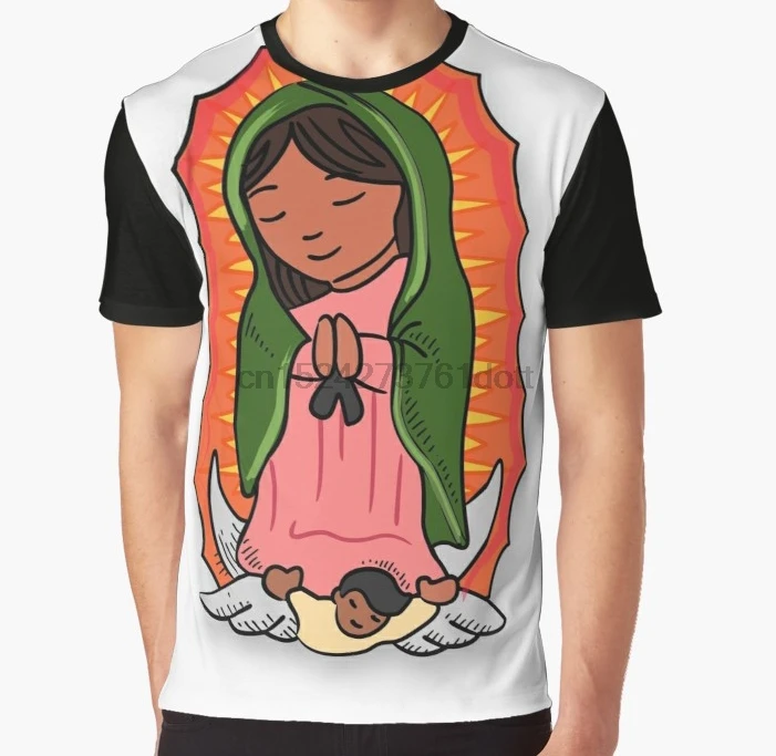 

All Over Print 3D Women T Shirt Men Funny tshirt Virgin Mary of Guadalupe Illustration Graphic T-Shirt