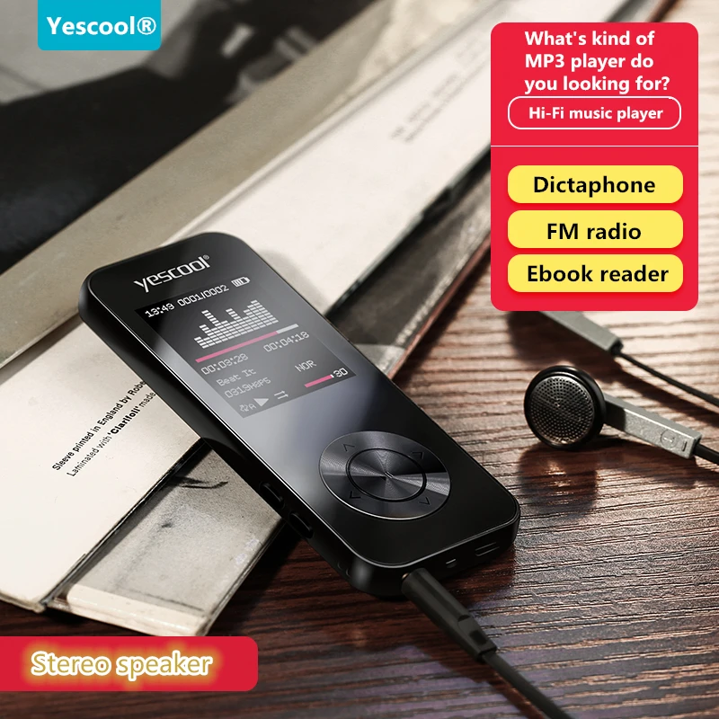 Yescool X2 Bluetooth мини Спорт воспроизводитель walkman hifi музыкальный плеер FM динамик