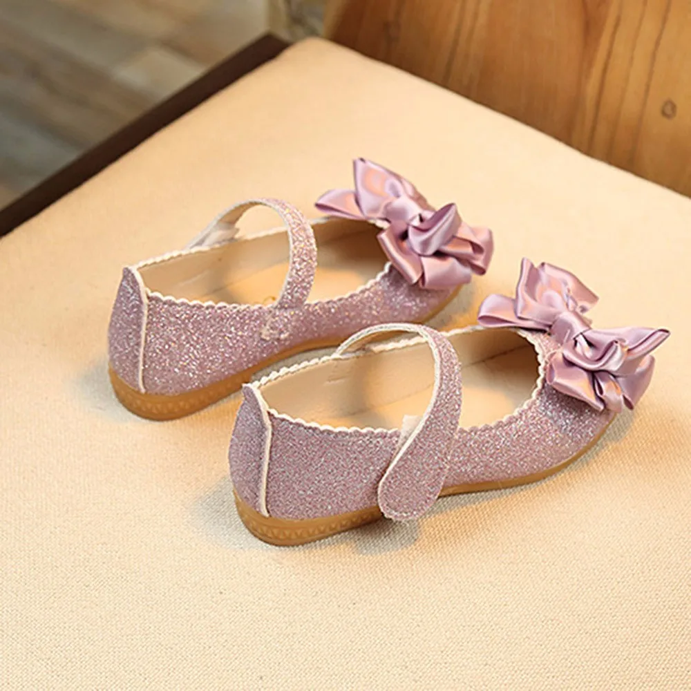 Детская мода для девочек; Танцевальная обувь принцессы из нубука с бантом; Новая модная детская обувь; мягкие кроссовки для маленьких мальчиков;#3