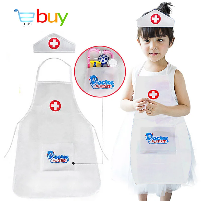 Children Pretend Play Doctor Nurse Chef Uniform Role Performing Costume Cosplay Game Clothing Props for Festival - Цена: 218,80 руб.