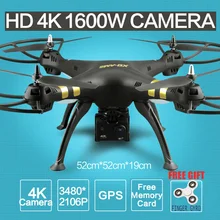 2.4G 6Axis RTF RC Quadcopter X8 GPS Real-Time RC Helicopter Drone With Camera HD 4K 1600W Dron FPV adult boys Toys For Children