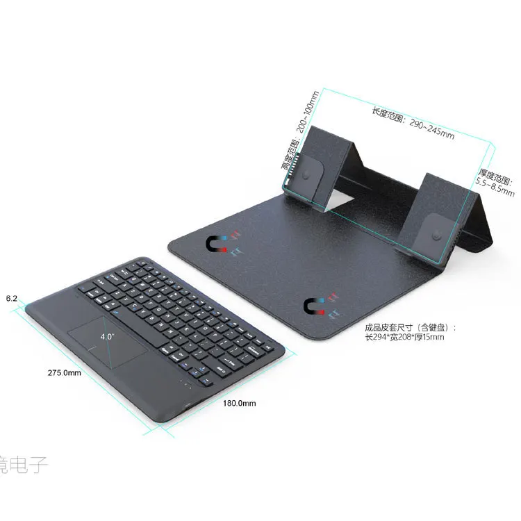 Деловой чехол с Bluetooth клавиатурой для samsung Galaxy Tab S4, планшет, внешняя сенсорная панель, Bluetooth клавиатура, кобура