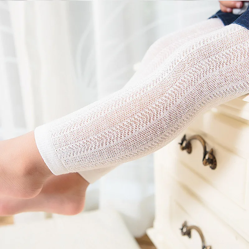 Newborn Baby Tight Summer Mesh Thin Cotton Baby Girl Tights Solid Toddler Infant Dance Pantyhose Age for 0-4Y