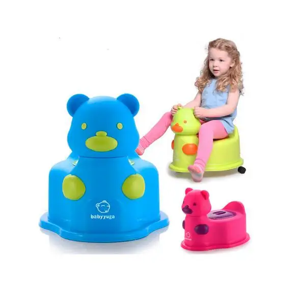 The New Potties Bear Multifunctional baby potty kids toilet chair with wheel portable Children's