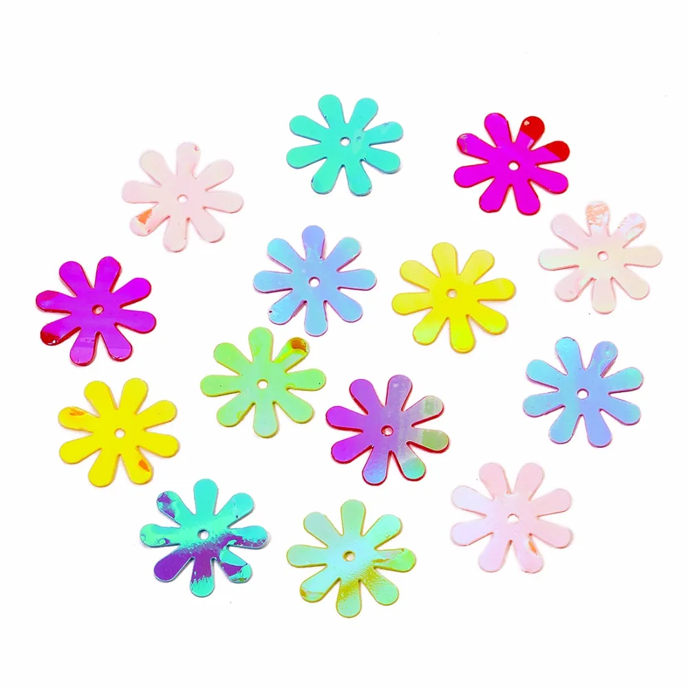 About 750Pcs/lot AB Color Flower Sequins Handmade Earrings Accessories Scrapbooking Sewing Material Handcraft Jewelry Makings | Украшения и