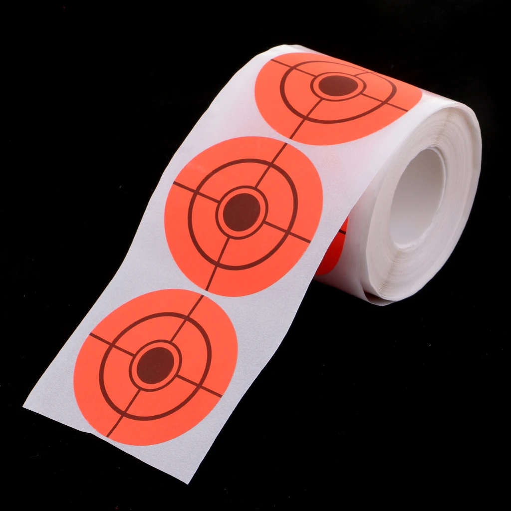 250pcs 5cm/2' Target Sticker Roll Self Adhesive Shooting Paper Targets Roll Shooting Training Archery Target