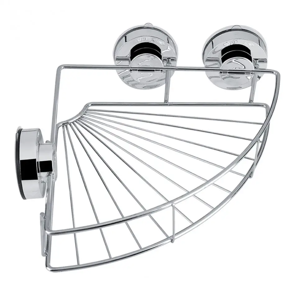 Triangle Stainless Steel Shower Shelf Storage w/ Vacuum Suction Cup