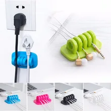 Cable Winder Tidy Desk Desktop Cord Wire Organizer Holder Clip Cable Organizer Finishing The Desktop Plug Wire