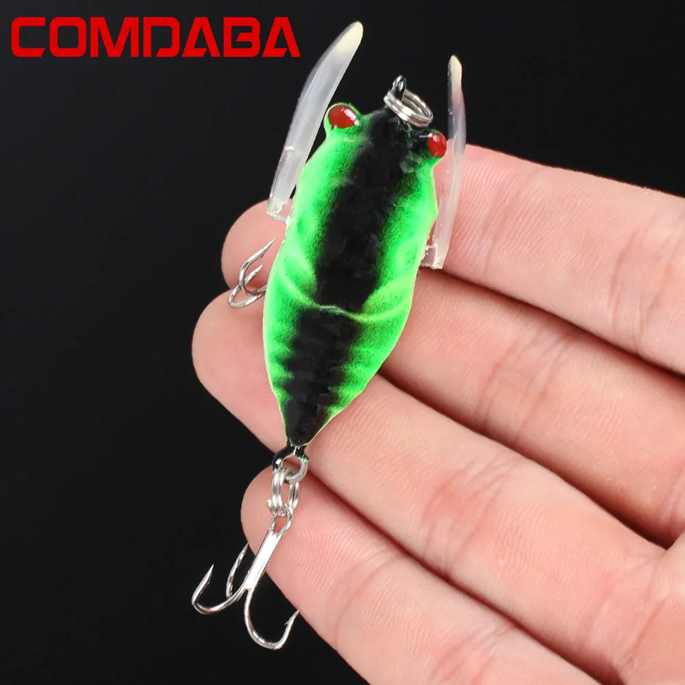 

New Hot Sale Lake River Isca Artificial New Promotions 1 Pcs 8-color Cicada Baits Fishing Lures Bass Crank 4cm 6.4g Float