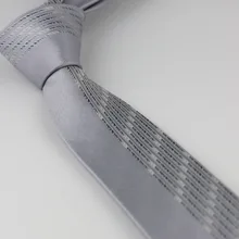 Мужские галстуки для костюма дизайн серый половинчатый Серебряный полосатый контрастный шейный платок из микрофибры обтягивающий галстук 6 см платье рубашки Свадебный галстук