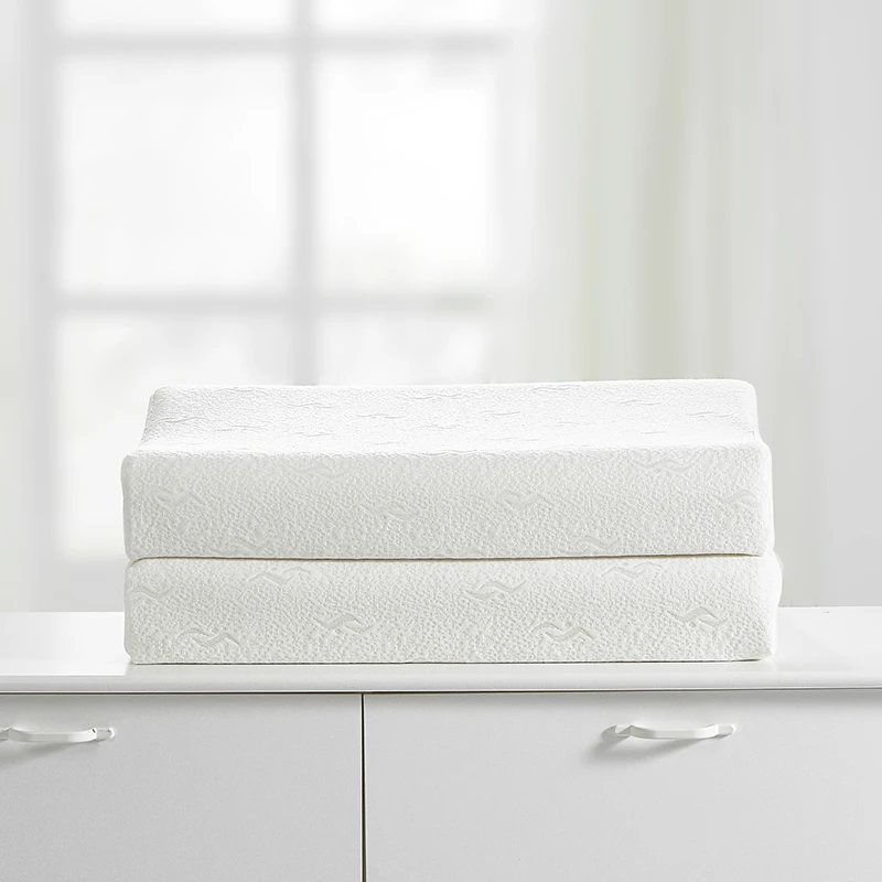 

Papa&Mima Single Solid color Latex Wave Pillow Knitted cotton pillow 60*40*12/10cm Beige