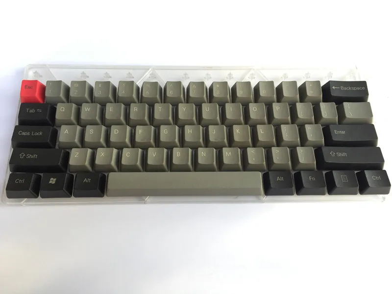 Прохладный Джаз черный серый смешанный Dolch толстый PBT 104 87 68 61 колпачки для ключей OEM профиль колпачки для MX механическая клавиатура