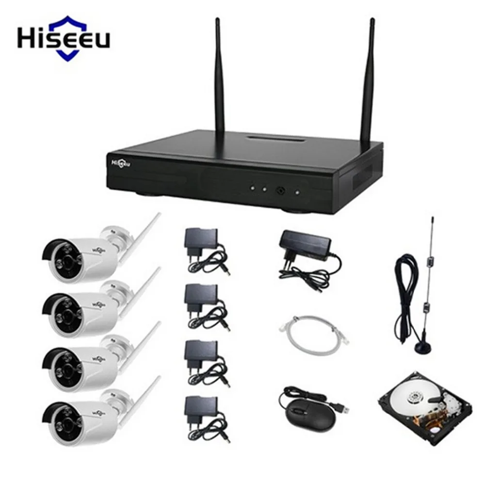

hiseeu 960P 4CH Wireless CCTV Camera Powerful Wireless NVR 1TB HDD IP Camera IR-CUT CCTV System Home Security Surveillance Kits