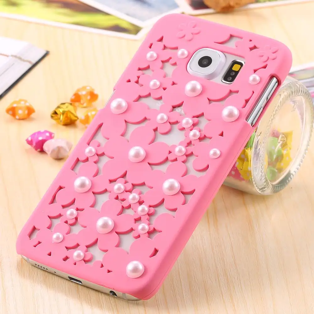 Чехол kisscase для iPhone 6 6s 7 Plus 5 5S SE чехол с милым цветком и жемчугом задняя крышка Samsung