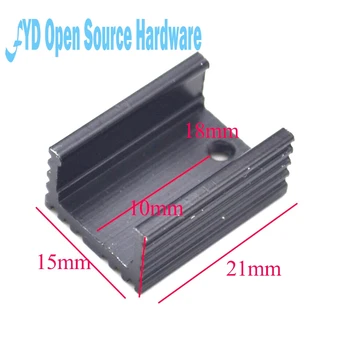 

TO-220 aluminum heat sink triode radiator SCR heat sink 21 * 15 * 10MM black U-type