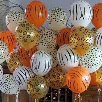 

50/100pcs 3.2 g Tiger Lion Zebra Animals Latex Balloons Jungle Theme Party Baloon Baby Birthday Party Supplies Helium Air Balls
