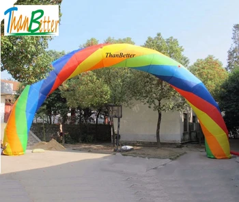 

ThanBetter Customized cheap advertising inflatable balloon event rainbow entrance tunnel archway for race gate glow start line