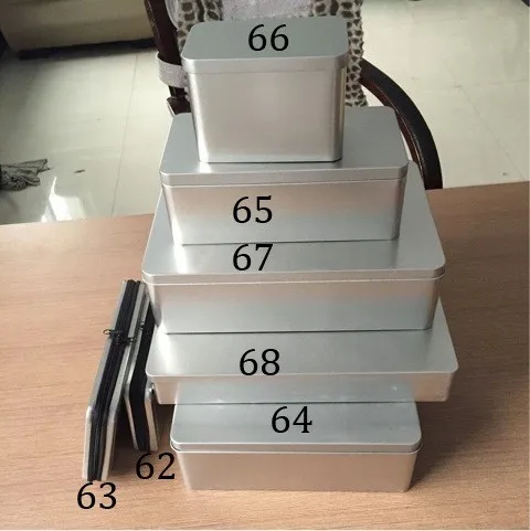 

2019 Large Metal Box Container Biscuit Tin Silver Cake Gift Box Packaging New