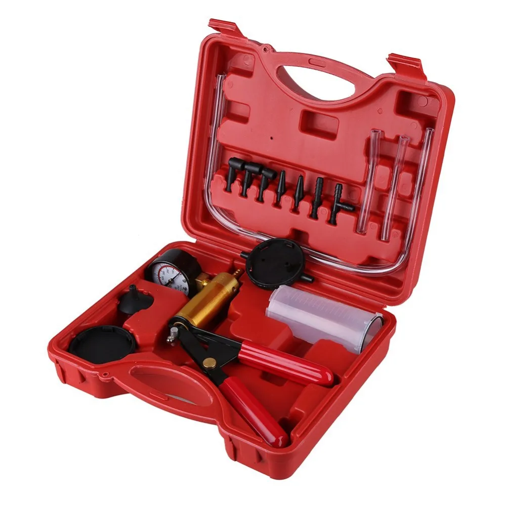 Hand Held Vacuum Pump Brake Bleeder Tester Set Bleed Car Motorbike Bleeding Kit Hand Held Vacuum Pump Brake Bleeder Tester Set Bleed Car Motorbike Bleeding Kit
