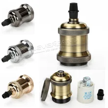 Античный Ретро винтажный Эдисон E27 винтовая лампа алюминиевая латунная основа патрон лампы подвесной светильник ing розетка потолочный светильник адаптер