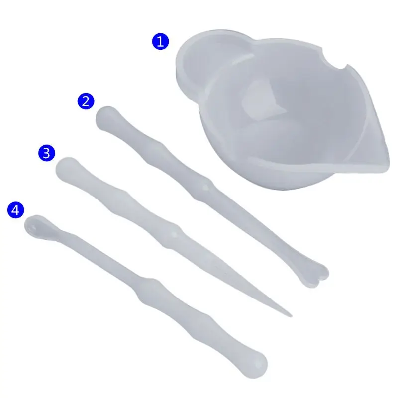 

DIY Tools Spoon Mix Scraper Cup Silicone Mold Dispenser Jewelry Making Accessories Epoxy Resin Mould Crafts