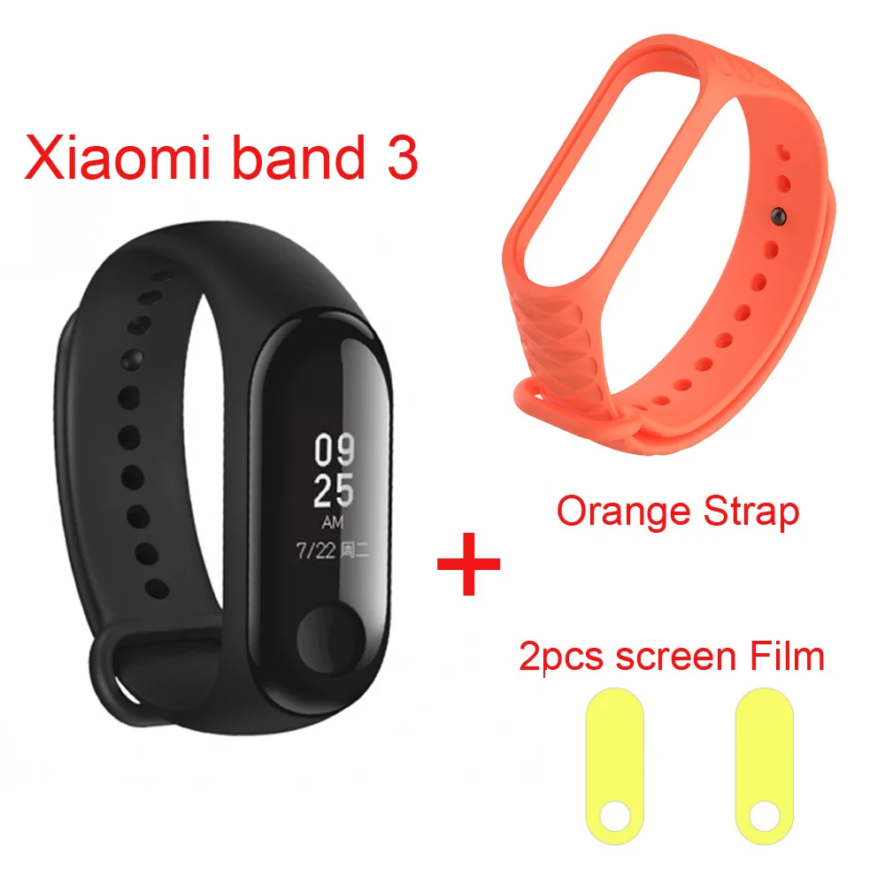 Xiaomi mi Band 3 умный браслет на запястье фитнес-трекер 0,7" OLED сенсорный экран 50 м водонепроницаемый mi Band 3 Смарт-часы