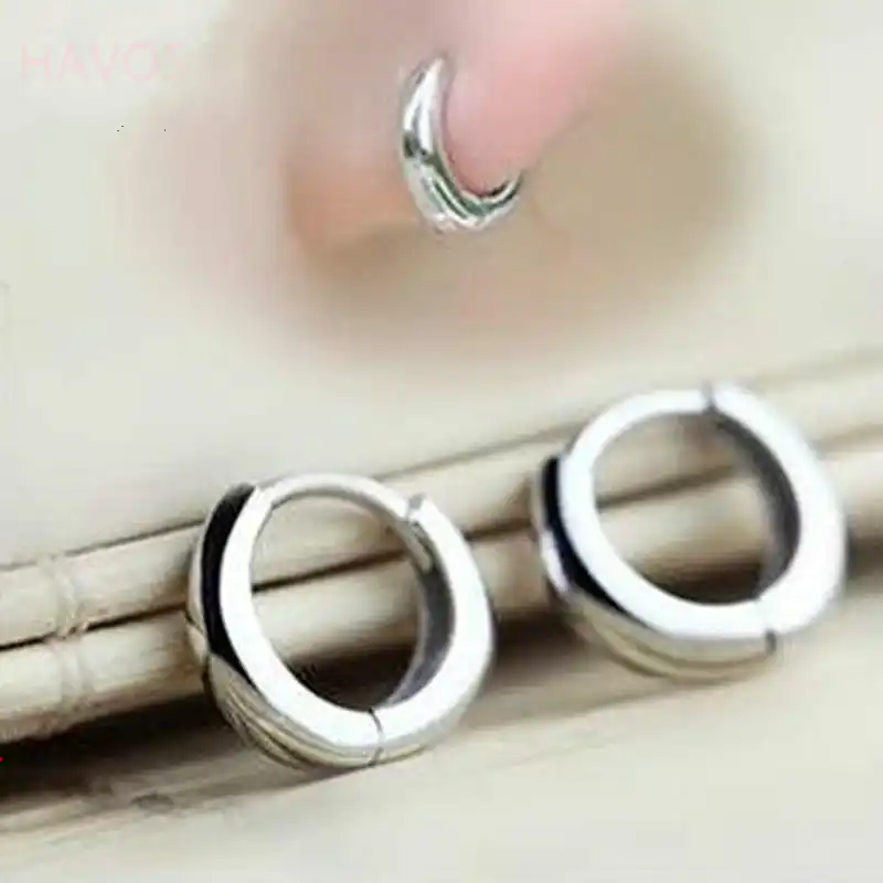 S925 чистая тремола ногтей гипоаллергенный женские серебряные серьги в Корейском стиле Симпатичные гладкие ушные клипсы с маленькими ушами ...