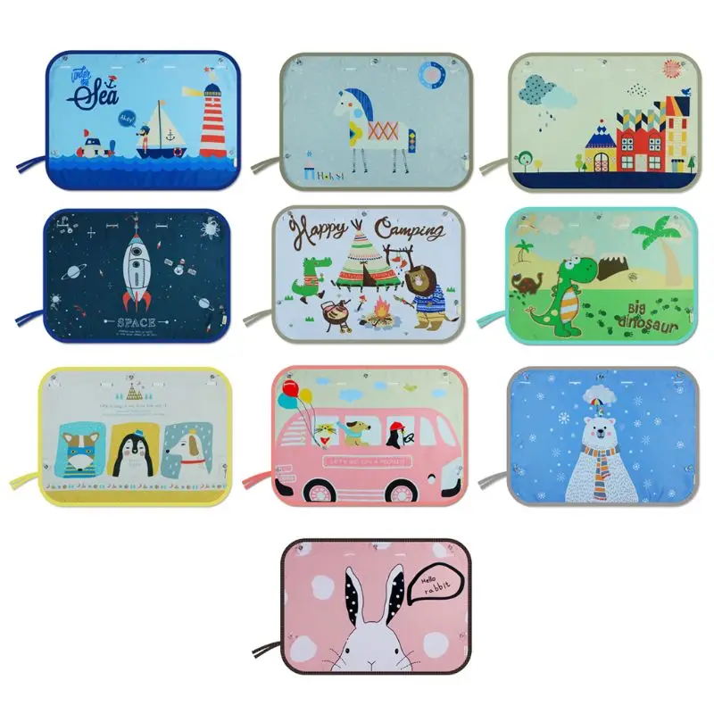 

Children Stroller Accessories Side Window Sunshade Cartoon Curtain sun visor UV Protection Curtain For Boys Kids Rear Side Cove