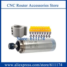 С водяным охлаждением 2.2kw мотор шпинделя 24000 об/мин AC220V 4 подшипник деревянный шпиндель мотор+ 80 мм кронштейн+ 15 шт. 1-13 мм ER20 собрать