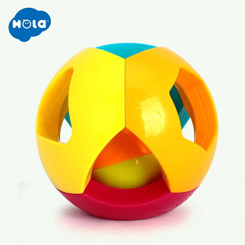 HUILE TOYS 939-5 Baby ToysBell Ball Geometric Shape Plastic Rolling Ball and Baby Rattle Learning Educational Toys 0-12 Months 