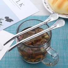 1000 шт./лот Экологичные Нержавеющая сталь трубочки Чай фильтр шейкер Кофе фильтруют ложки бар вечерние питания