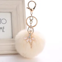 Женский брелок с помпоном ZOEBER украшение для сумки|fur ball keychain|rabbit