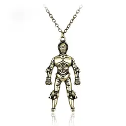 Star wars C-3PO роботы кино Jewelry колье Винтаж кулон ожерелья сплава аксессуары кулон фигурку Косплэй игрушки