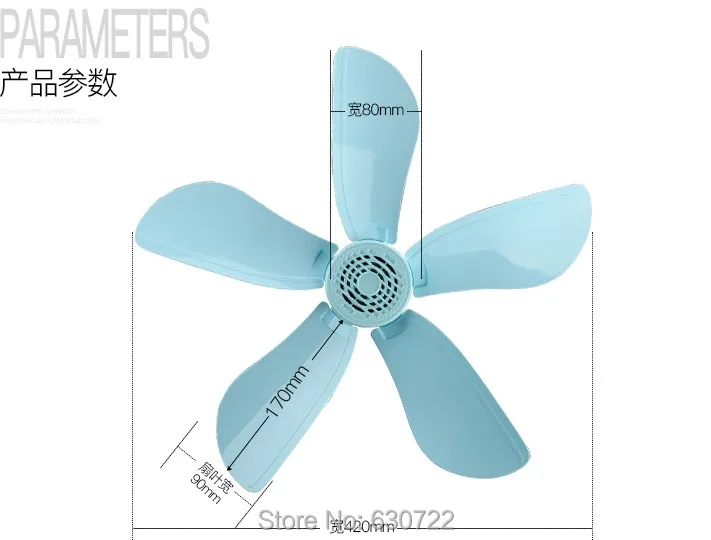 Dani Zhang синий 220 В 7 Вт Мини потолочный вентилятор электрический вентилятор энергосберегающий Медный двигатель 130x420 мм