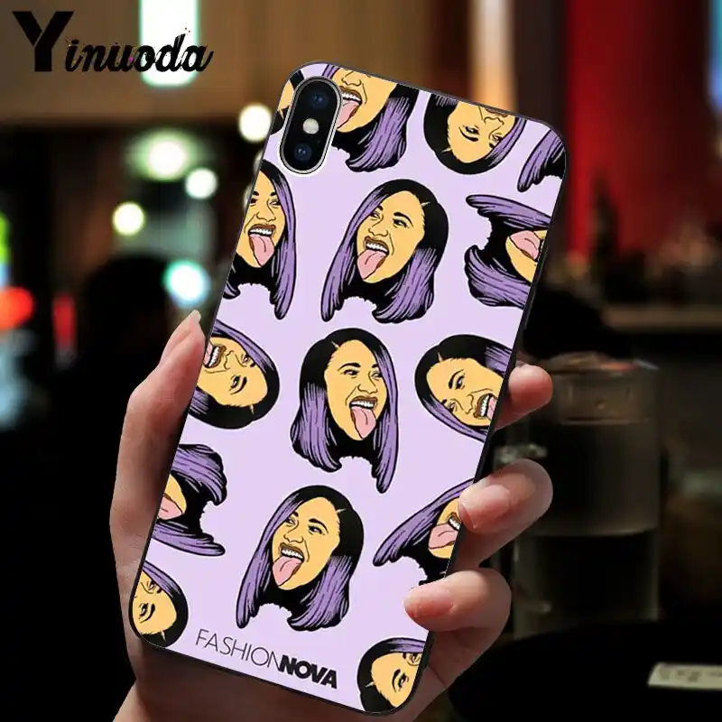 Yinuoda American Rap Singer Cardi B Novelty Fundas Phone Case Cover For Iphone 6s 6plus 7 7plus 8 8plus X Xs Max 5 5s Xr