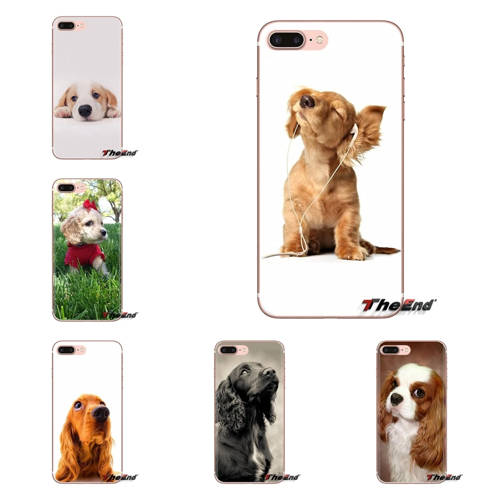 Soft Transparent Shell Covers cocker spaniel puppy For Huawei Nova 2 3 2i 3i Y6 Y7 Y9 Prime Pro GR3 GR5 2017 2018 2019 Y5II Y6II |