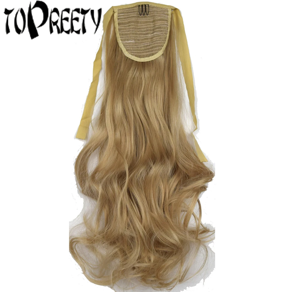 TOPREETY Heat Resistant B5 Synthetic Hair 18" 45cm Wavy Ribbon Ponytail