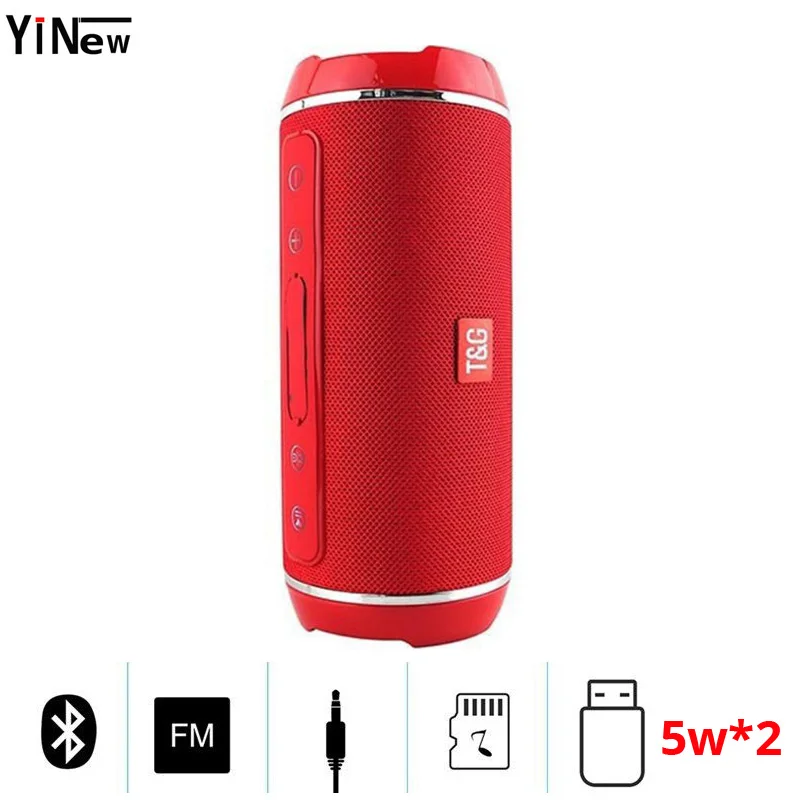 

10W Bluetooth speaker FM Radio column hifi waterproof loudspeaker portable boom box mp4 play Music Sound Wireless usb subwoofer