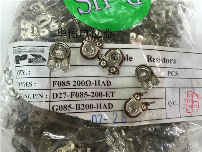 50pcs F085 vertical adjustable potentiometer / iron adjustable 200 euro 200R D27-F085-200-ET
