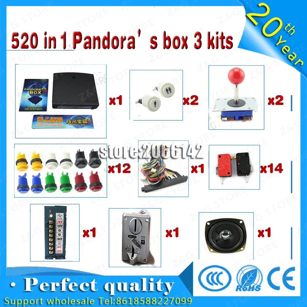 Arcade Joystick DIY Kit Zero Delay Arcade DIY Kit USB Encoder To PC